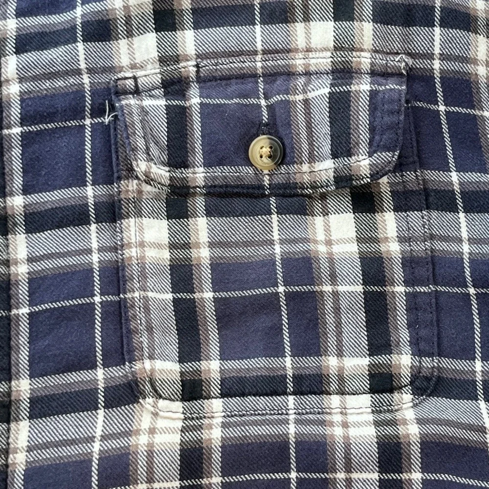 Wrangler Mens Blue Plaid Sherpa Lined Flannel Shirt Jacket RN130273 L